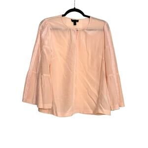 J. Crew Embroidered Bell Long Sleeve Silk Blouse 8